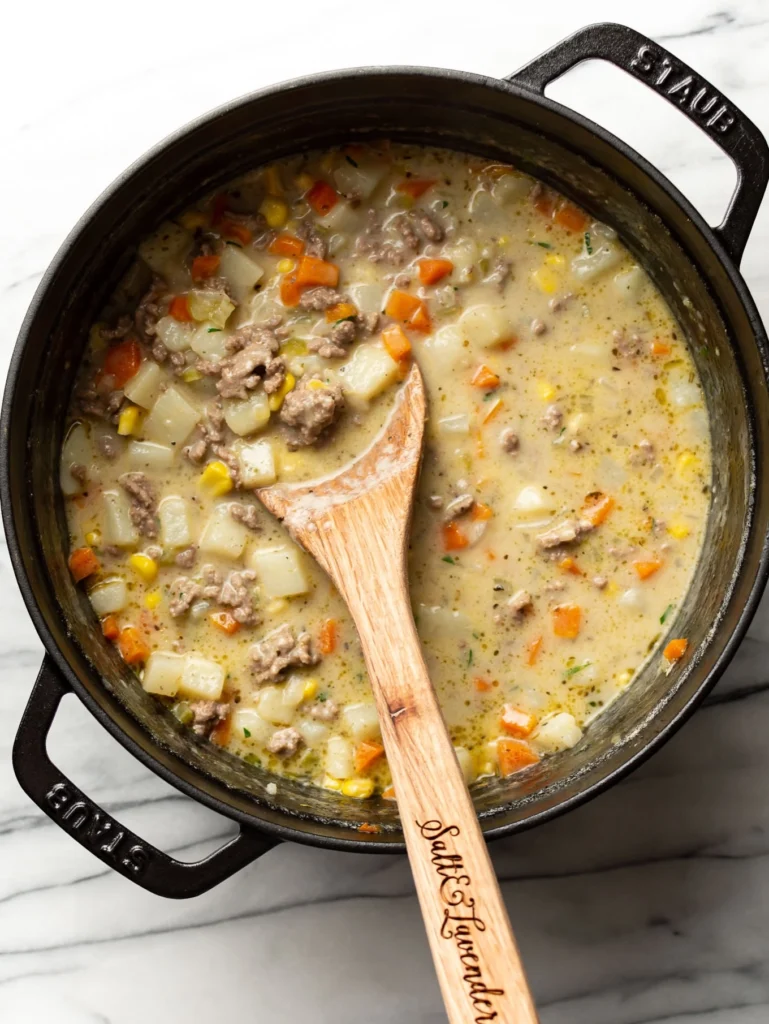 hamburger potato soup recipe