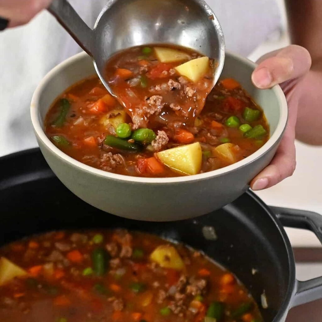 hamburger vegetable soup recipe