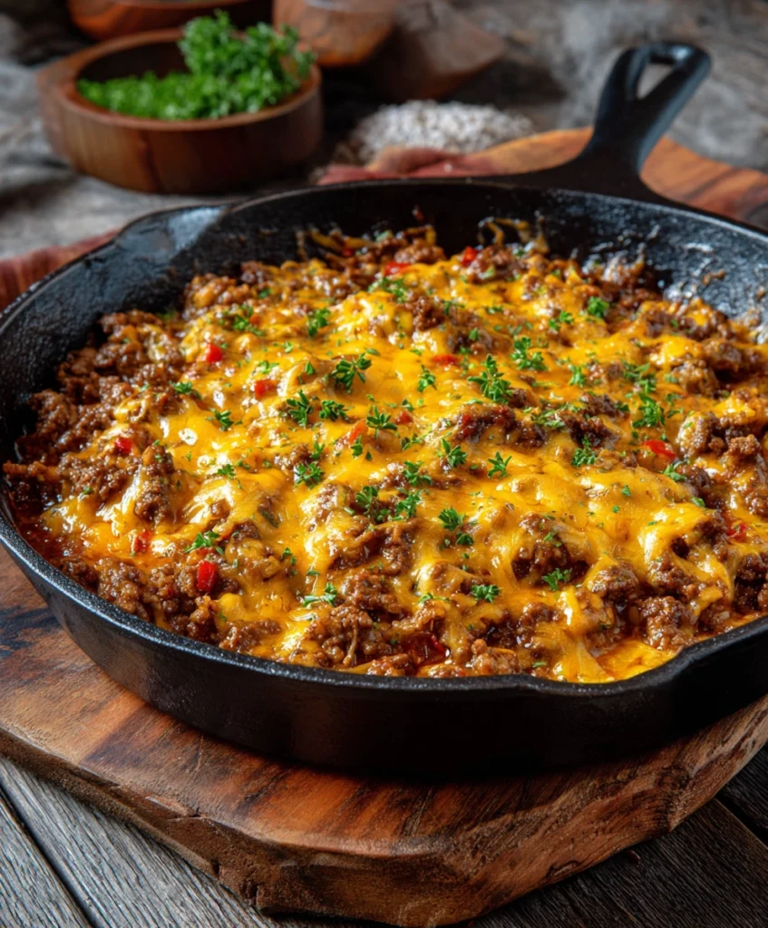 Beef Skillet with Cheese Keto