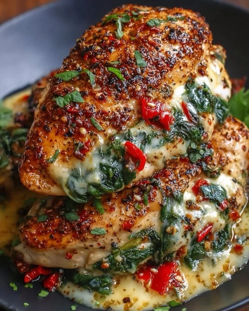 Creamy Spinach Garlic Chicken Recipe