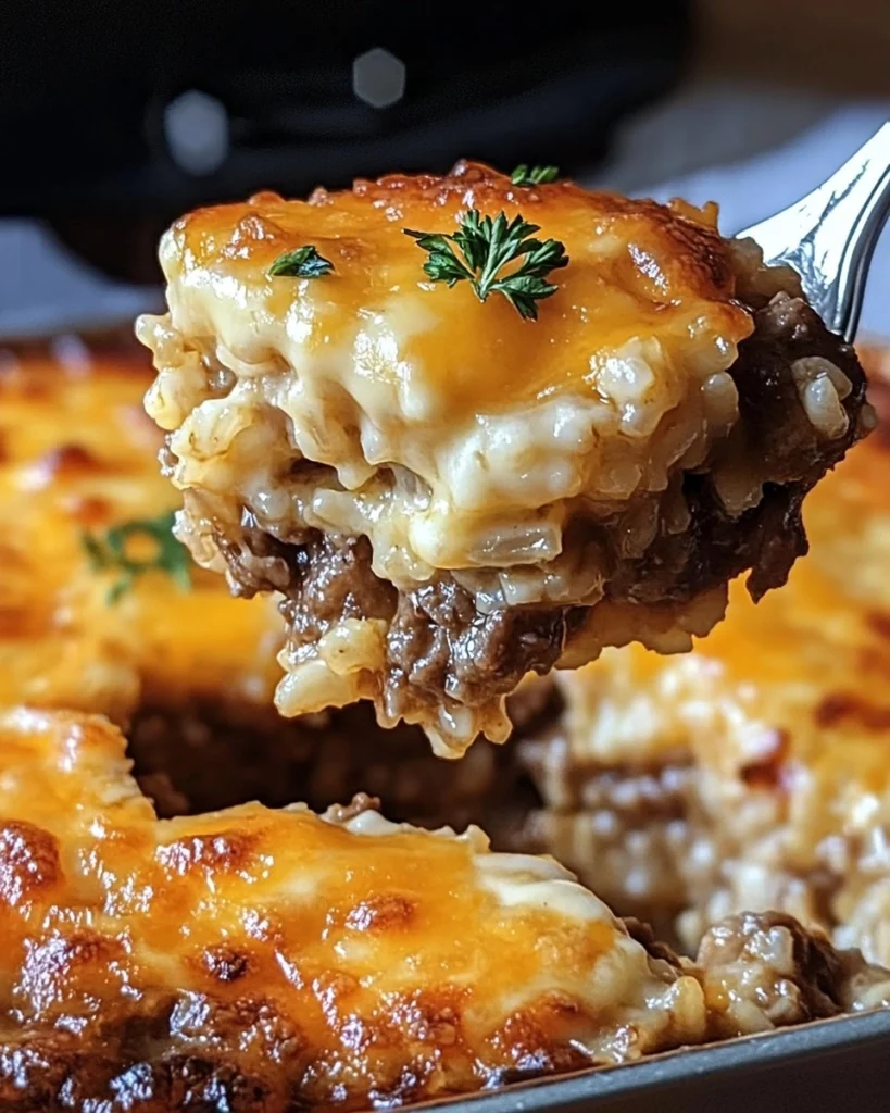 easy hamburger rice casserole