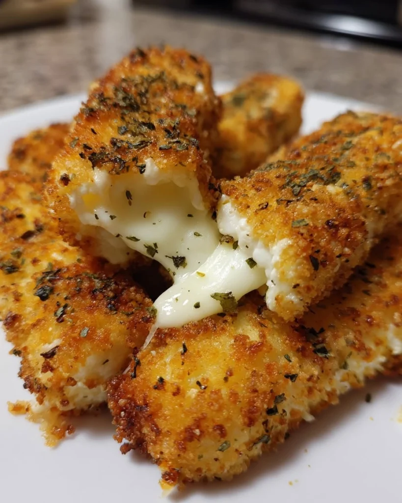 Crispy Keto Mozzarella Sticks Recipe