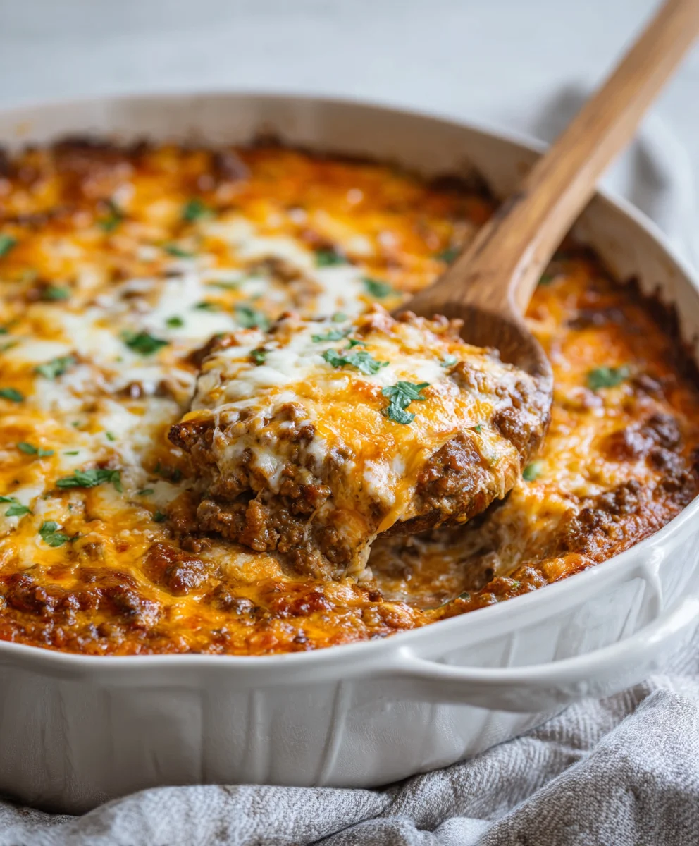 Keto Ground Beef Casserole