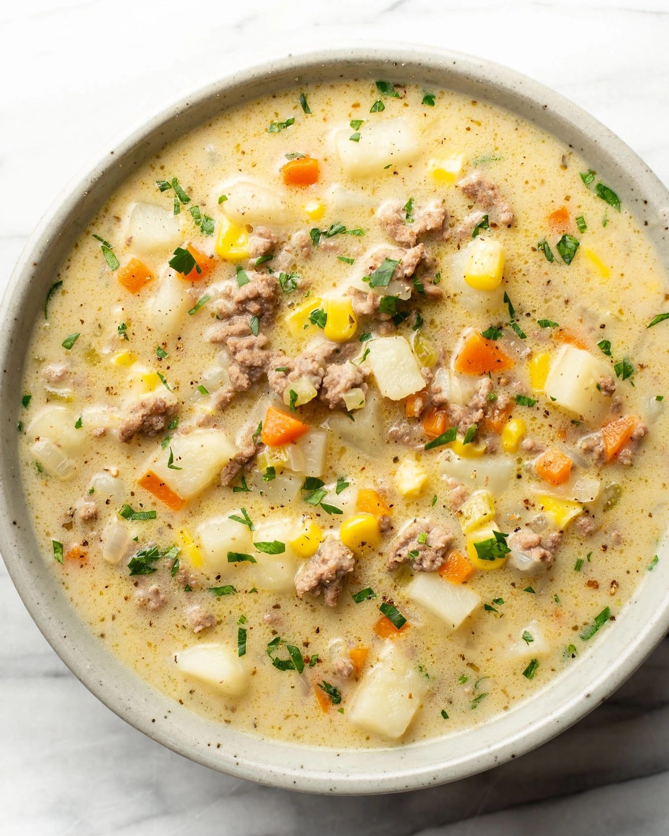 hamburger potato soup