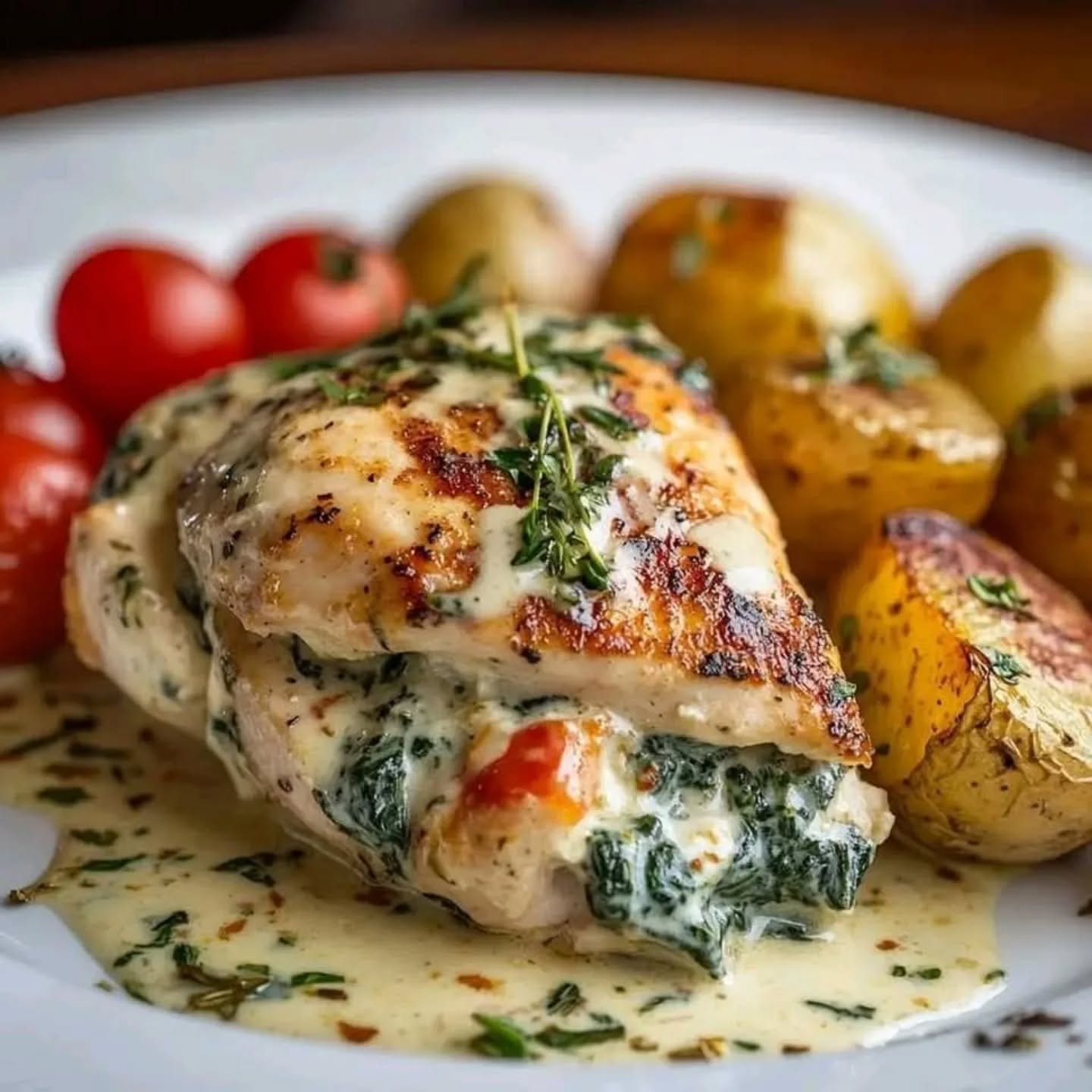 Creamy Spinach Garlic Chicken