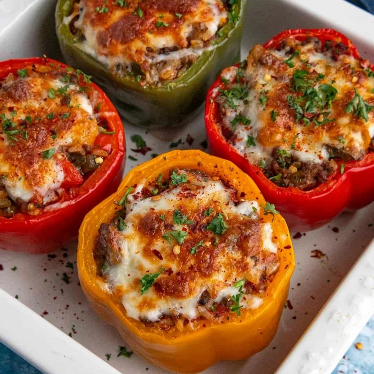 Stuffed Bell Peppers with Ground Beef