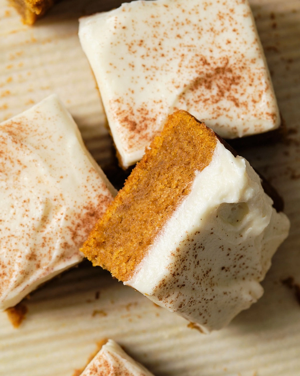 pumpkin bars with cream cheese frosting