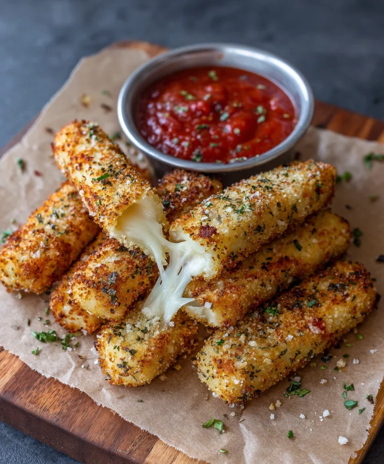 Crispy Keto Mozzarella Sticks
